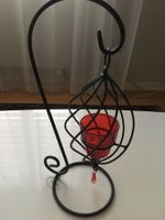 Deko-Schmiedeisen-Ständer mit sep. Glaseinsatz Höhe 33cm
