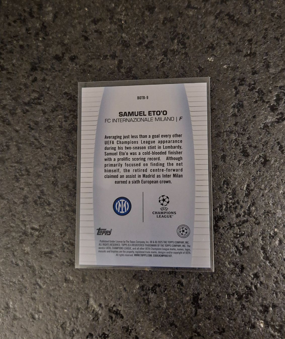 Topps Carte collezionabili: Samuel Etoo - Inter Milan - Topps – Nuovo (secondo la descrizione) da Burg AG venduto da Danoe 1