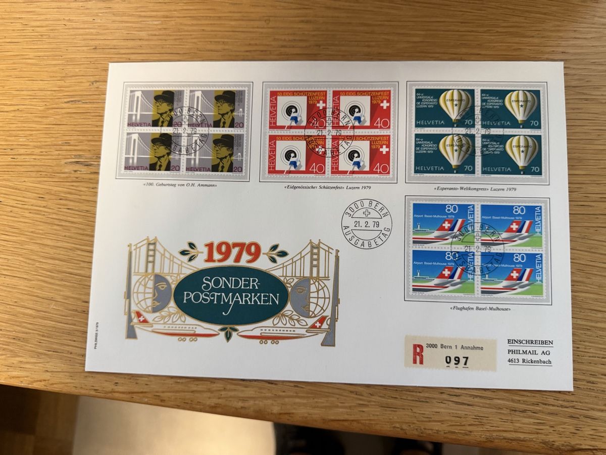 Tutti i francobolli: Luxusbrief FDC 21.2.79 Bern 4er Block Satz – Nuovo (secondo la descrizione) da Murgenthal venduto da Tina_4055