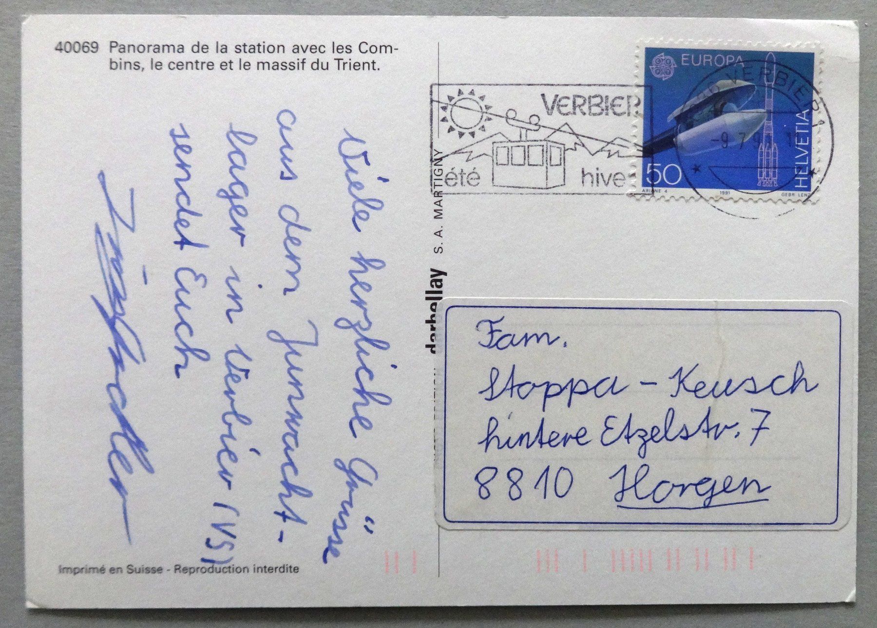 Cartes postales: Verbier - Panorama de la station – D'occasion à Fétigny par Billy2miny 1