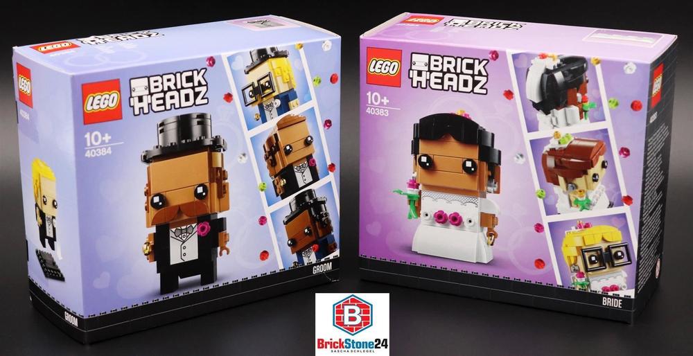 Lego Brickheadz 40383 40384 Hochzeit-Set Braut Bräutigam (Neu und ...