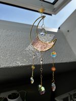 Suncatcher Mond 🌙  mit Rosenquarz & Kristallen