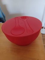 Für Picknick: Salatschüssel mit Kühlelement und Besteck