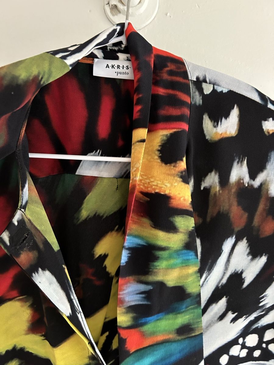 Akris Camicette: Cool silk printed bow blouse Akris Punto 34 – Nuovo (secondo la descrizione) da Sankt Gallen venduto da DDDAAA 4