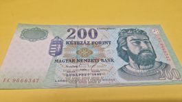 200 Forint Ungarische Banknote - Seltenes Sammlerstueck!1998