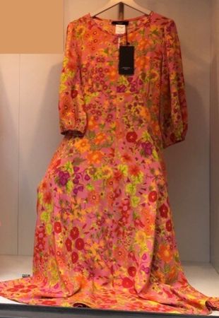 Max Mara Weekend Kleid LORIA Seide rosa orange rot Gr 40 neu