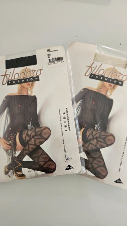 Calze autoreggenti Filodoro NERO/AVORIO M/L