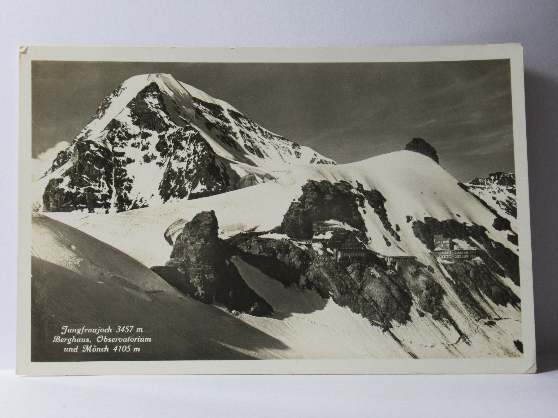 Cartoline postali: Jungfraujoch , Berghaus , Observatorium & Mönch 1938 – Usato da Grenchen venduto da Bluemchen1900 1