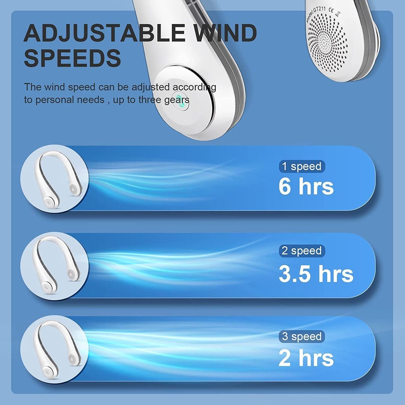 Ventilatoren: Ventilateur Portable de cou, Charge Rapide Mini ventilateur – Neu und originalverpackt aus Morges von All4nature 5