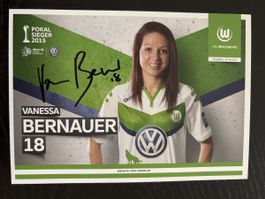 Signierte Autogrammkarte Vanessa Bernauer Fussball Nati