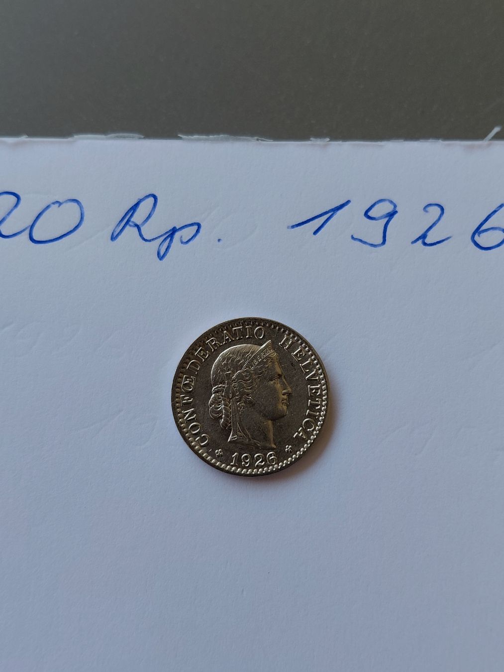 Tutti le monete: 20 Rappen 1926 wunderschön – Usato da Bonaduz venduto da topolino052