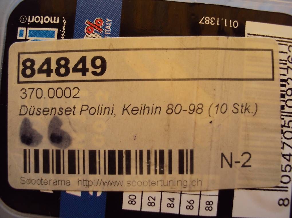 Tutti gli attrezzi: Gicleurs Polini 80-98 – Nuovo e nell'imballaggio originale da Granges-Marnand venduto da nito56 1