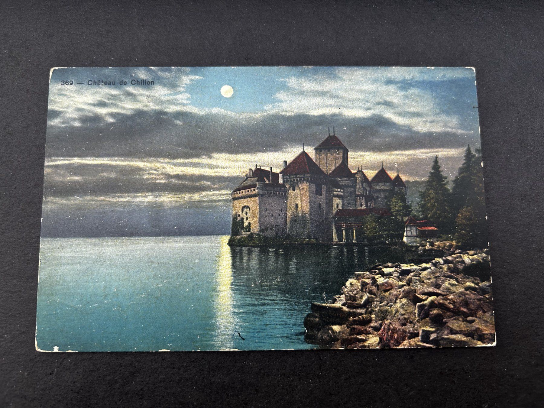 Ansichtskarten: Château de Chillon, alt 1929 – Gebraucht aus Hefenhofen von Bierinder