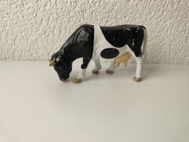 Schleich Schwarzbunt Kuh Kühe Bauernhof Grasend Rarität
