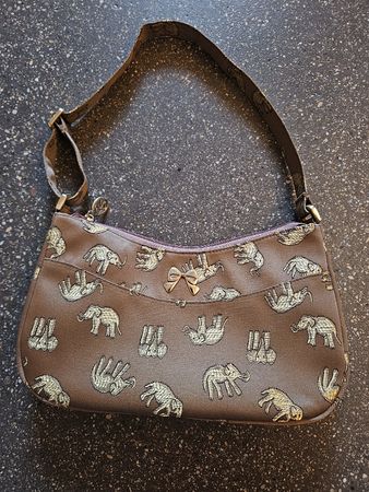 Handtasche Nara NaRaYa Elefantenmuster braun 