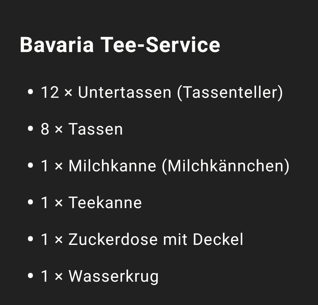 Set di piatti: Bavaria Tee-Service – Usato da Basel venduto da N_B47 3