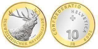 Tutti le monete: 10 Franken Rothirsch 2009 /   Cerf / neu – Nuovo e nell'imballaggio originale da Laufen venduto da Sunjupite7 5