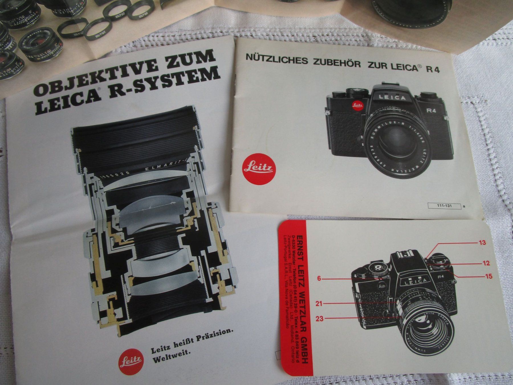 Obiettivi: Diverse Prospekte Leitz / Leica Objektive – Usato da Binningen venduto da tempipassati 1