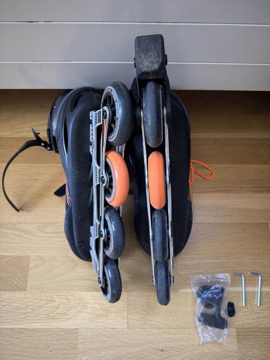 Pattini in linea & Pattini a rotelle: Inlineskates schwarz orange A7 gr 45 – Usato da Zürich venduto da oase69 2