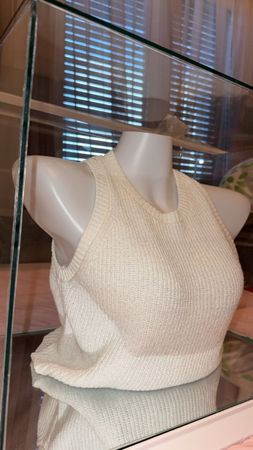 Damen Strick Top weiss