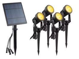 4 Hochwertige Lichter mit Solarpanel, 12h Laufzeit