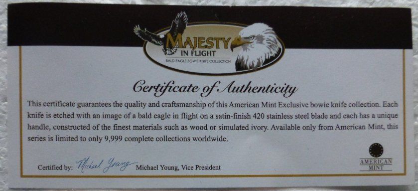 Accessori: Bald Eagle Bowie Knife Collection "Majesty in flight" – Nuovo (secondo la descrizione) da Quartino venduto da Simonmichael 6