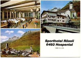 HOSPENTAL Werbung Sporthotel Rössli,Fam. P. Schmid-Portmann