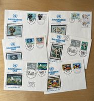 Seltene UNO Briefmarken mit doppeltem Ersttag Stempel FDC
