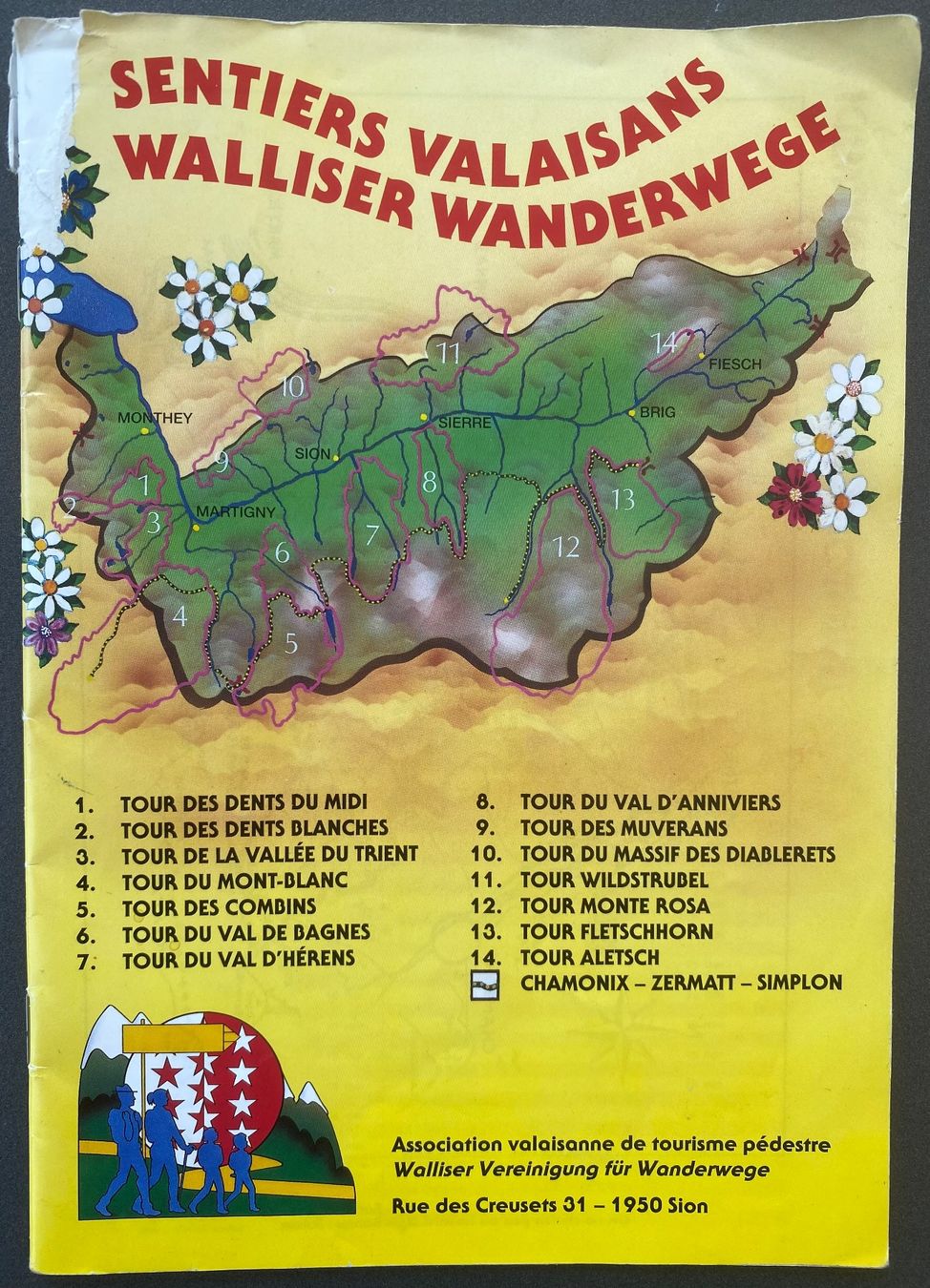 Cartine & Atlanti: Heft WALLISER WANDERWEGE / SENTIERS VALAISANS – Usato da Dietlikon venduto da Sa_Biene