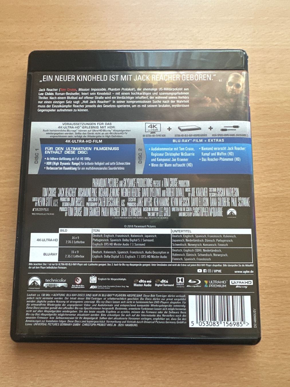 Tutti i DVDs: Jack Reacher 4K UHD + Bluray – Usato da Allschwil venduto da Tomcat9 2