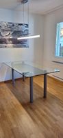 Esstisch Glas Metall guter Zustand 180x90cm/Höhe 75cm