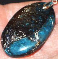 Anhänger L-8069 – Azurit Cabochon 35x21mm