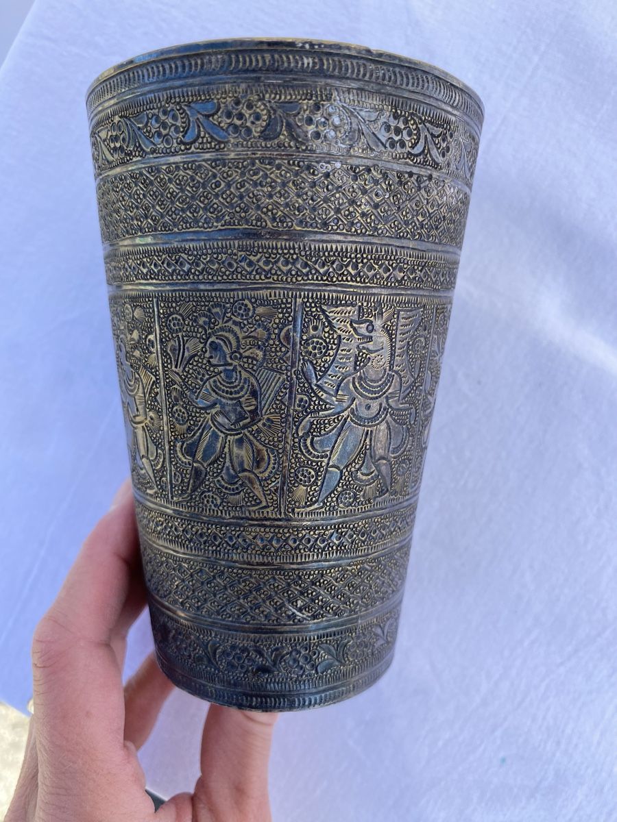 Tassen: Indischer Lassi-Becher, Messing – Gebraucht aus Glattbrugg von Pischte.Brockenhaus 6