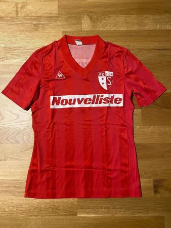 MAILLOT ORIGINAL FC SION TRIKOT LE COQ SPORTIF 1984/85 FCS S