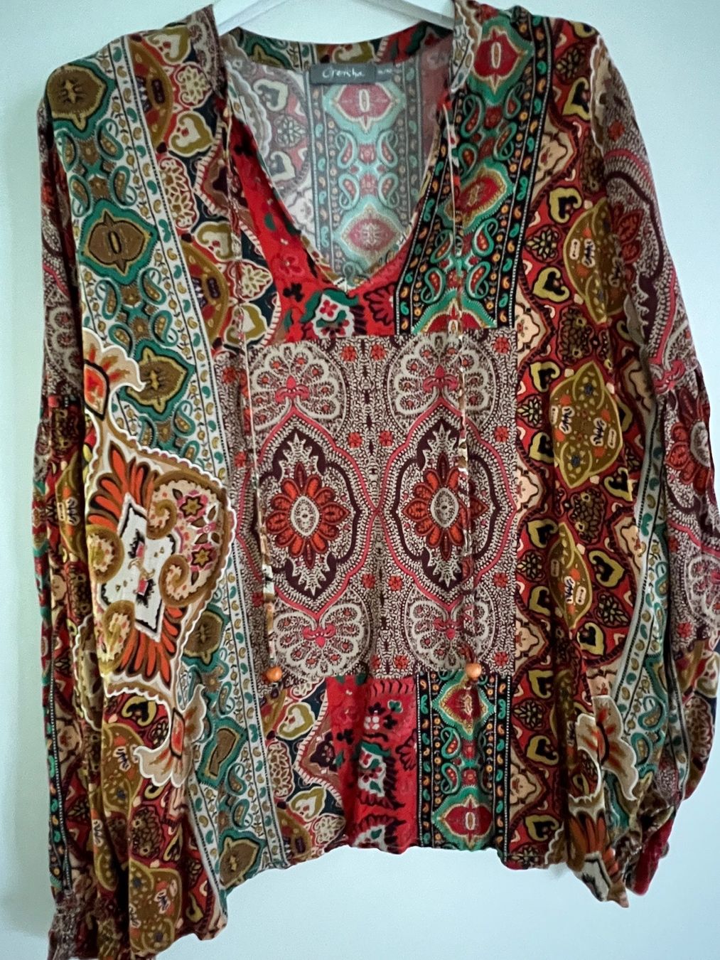 Camicette: Bluse Hippie gemustert Gr.38 – Usato da Schmerikon venduto da Speedy053