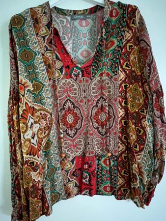 Bluse Hippie gemustert Gr.38