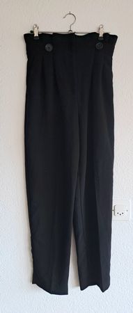 Elegante schwarze high waist Hose