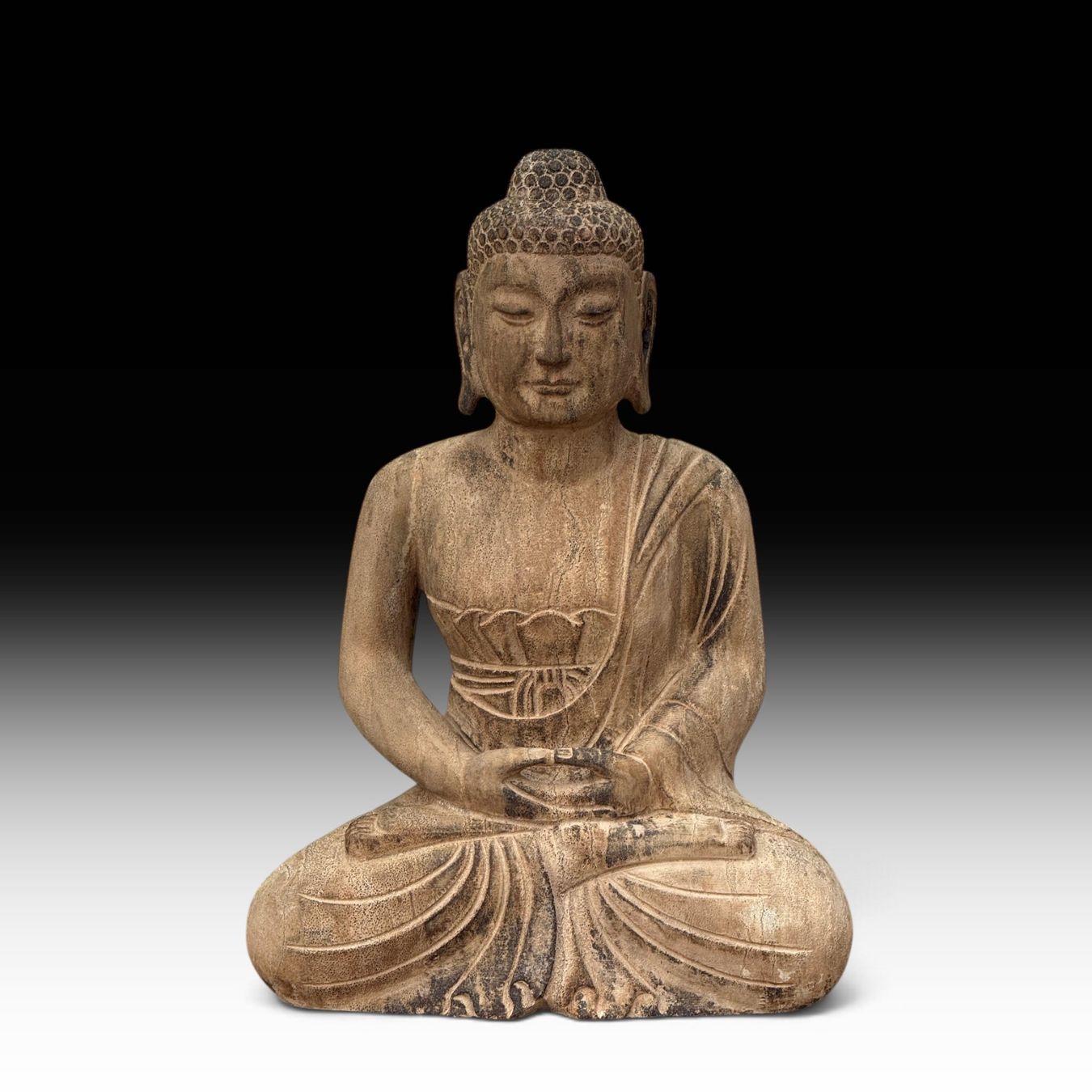 Garten Buddha Skulptur 61cm Naturstein Buddha Bluestone (D'occasion) à ...