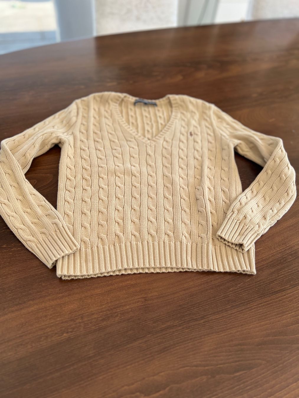 Ralph Lauren Maglioni & Felpe: Ralph Lauren - Pullover Beige Strick Gr. L – Usato da Ebmatingen venduto da Mistelu
