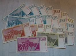 Lot ++ 20 alte Banknoten aus Slovenija ab 1990