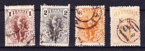 Alle Briefmarken: Série 4 timbres Grece ancien - 1901 - Obl. – Gebraucht aus Blonay von Leglaude_01