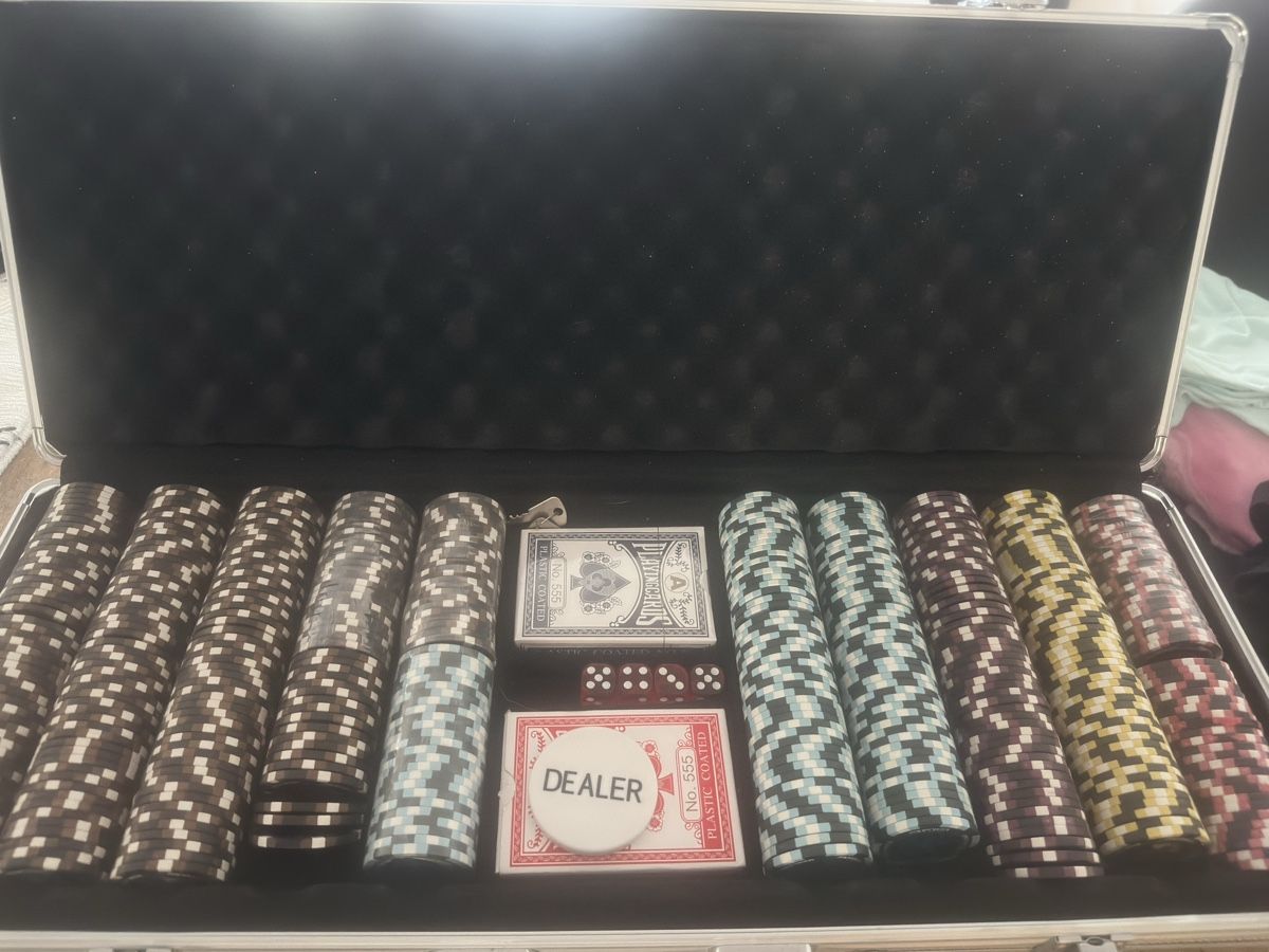 Giochi: Pokertisch und Pokerkoffer – Nuovo (secondo la descrizione) da Degersheim venduto da j_a_56dc 4