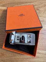 Hermès Collier de Chien 24 Étoupe Palladium mit Box T3