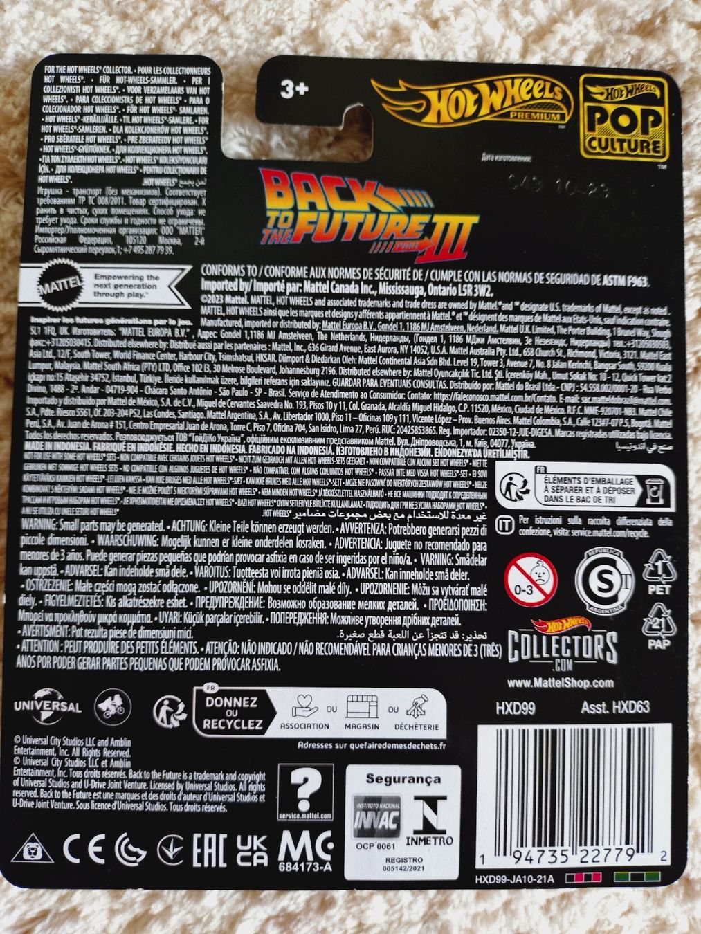 Hot Wheels Modellini d'auto: Hot Wheels Premium Back to the Future Time Machine – Nuovo e nell'imballaggio originale da Zürich venduto da DiecastDude 1