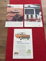Oldtimer Werbeanzeigen Chevrolet, Plymouth, Thunderbird 50ie