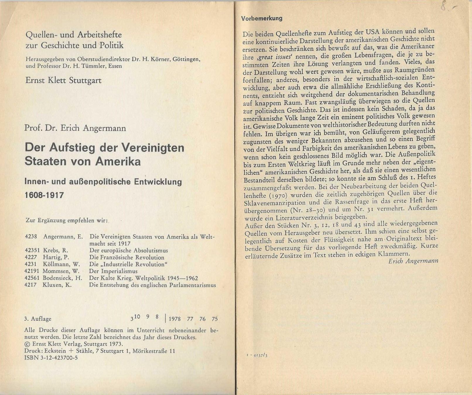 Libri: Der Aufstieg USA 1607-1917 – Usato da Flims - Dorf venduto da Stagediver 1