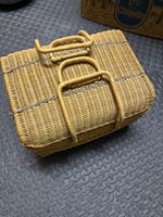 Picknickkorb aus Rattan hellbraun guter Zustand