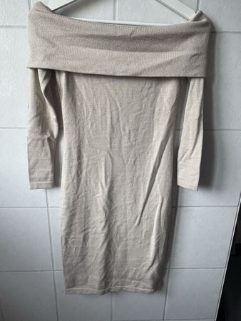 Guess Strickkleid, schulterfrei, Beige, Gr. XS