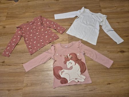 3er Set Mädchen Shirt Gr. 116 (116/122)