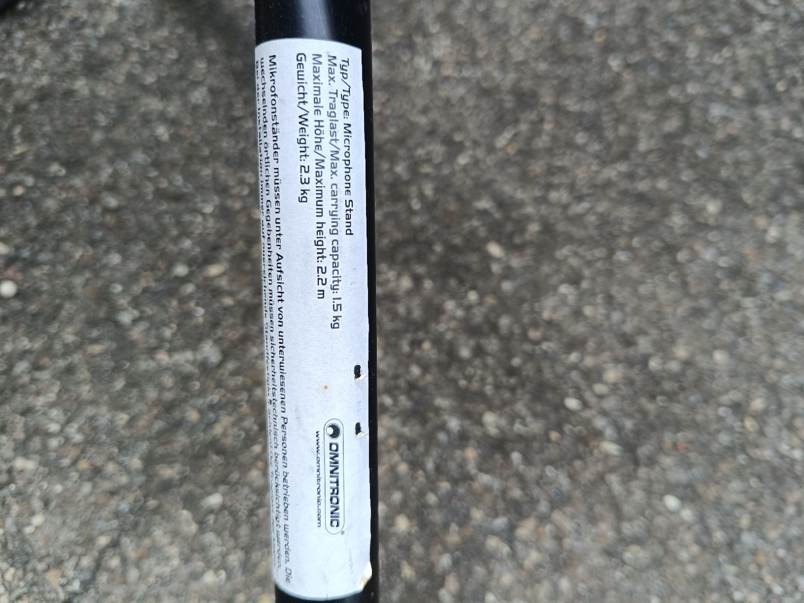 Supporti per strumenti musicali & leggii: Omnitronic Mikrofonständer MS-70:(em288) – Usato da Künten venduto da Schnaepplihuus 1